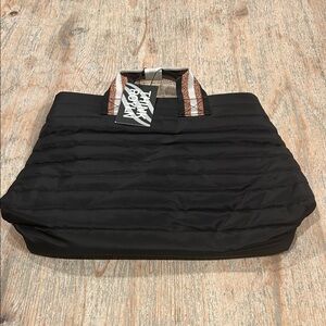 THINK ROYLN Black Quilted Tote Bag